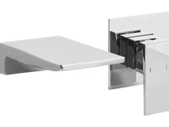 rubinetto miscelatore da parete per lavabo KARUAY Ottone Argento