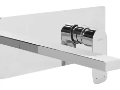 rubinetto miscelatore da parete per lavabo DICHATO Ottone Argento