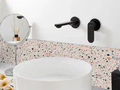 rubinetto miscelatore da parete per lavabo GUATAVIA Ottone Nero