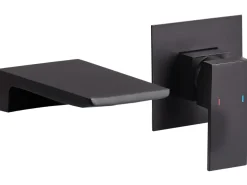 rubinetto miscelatore da parete per lavabo KARUAY Ottone Nero