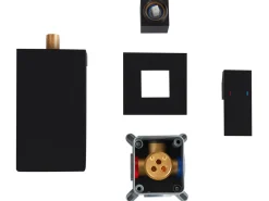 rubinetto miscelatore da parete per lavabo KARUAY Ottone Nero