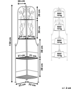 Scaffalatura ad angolo BIELLA Metallo 35 cm 35 cm Bianco