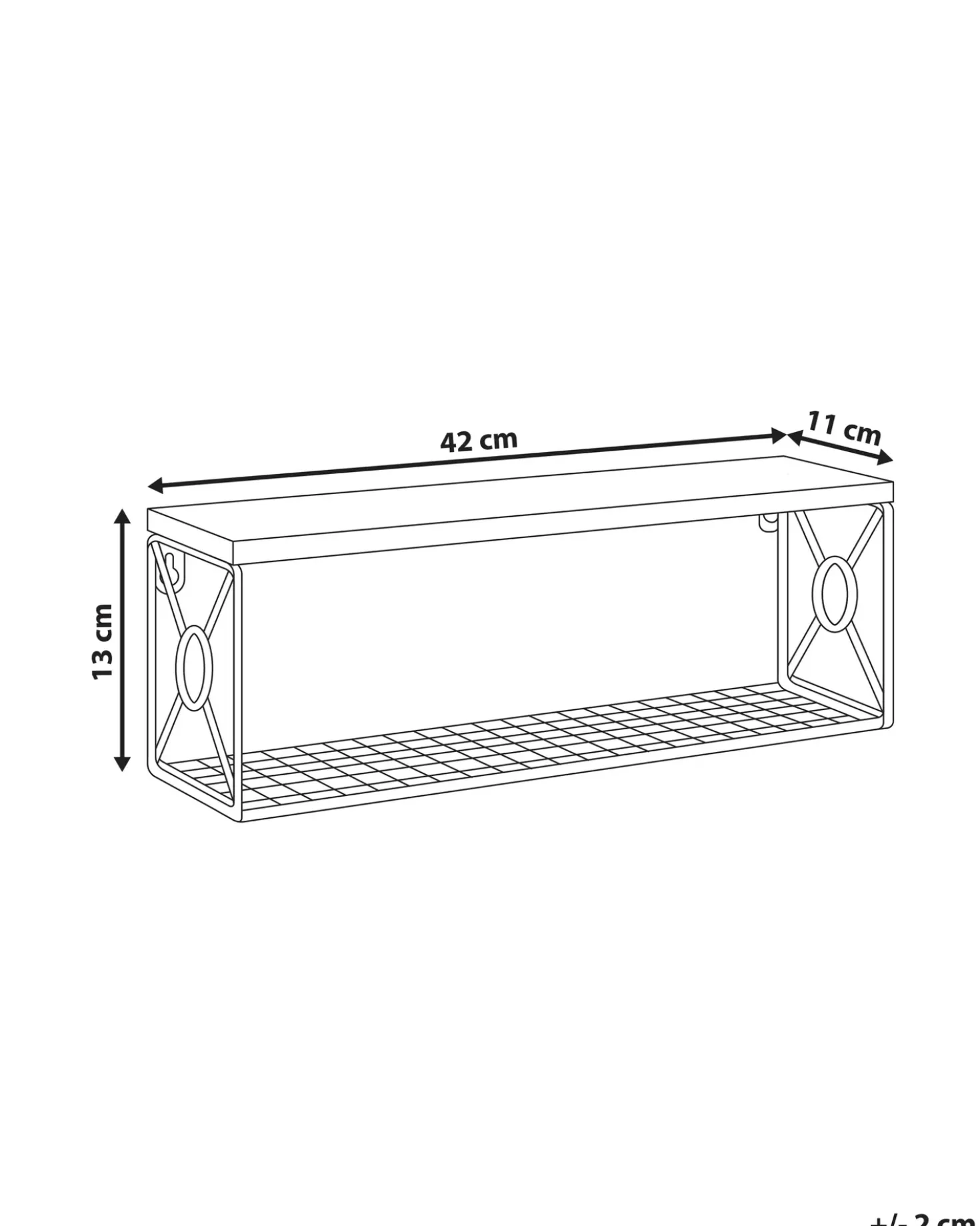 Scaffale a muro COMPRIDA Metallo Nero