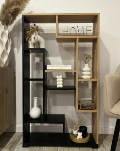 Scaffale ALMA 122 cm Marrone/Nero