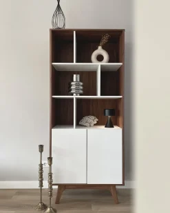 Scaffale COLUMBUS 182 cm Marrone/Bianco
