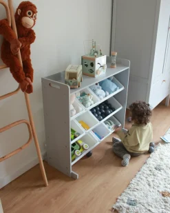 Scaffale con 9 contenitori COLLIE 78 cm Grigio