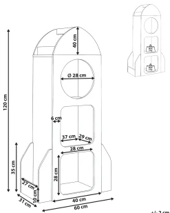Scaffale COSMOS 120 cm Bianco