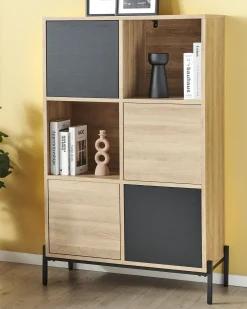 Scaffale MOINES 135 cm Marrone/Nero