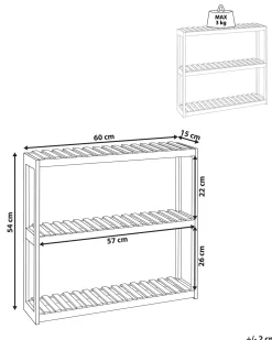 Scaffale PADUCAH Bambù Marrone chiaro