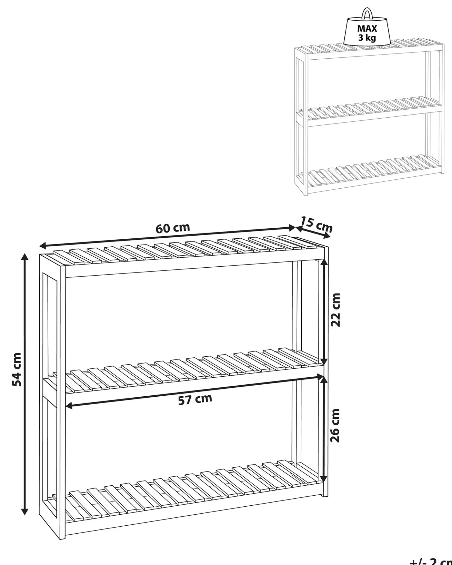 Scaffale PADUCAH Bambù Marrone chiaro