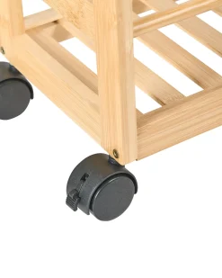 Scaffale QUINTAY Bambù Marrone chiaro con ruote