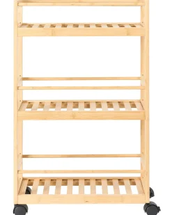 Scaffale QUINTAY Bambù Marrone chiaro con ruote