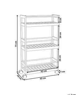 Scaffale QUINTAY Bambù Marrone chiaro con ruote