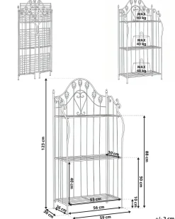 Scaffale VISANO Metallo 59 cm 30 cm Grigio