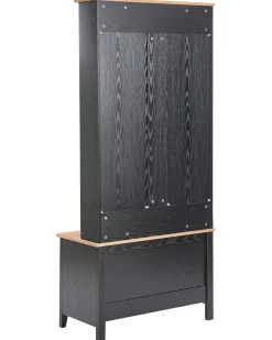 Scarpiera con appendiabiti DURACK Nero/Marrone chiaro
