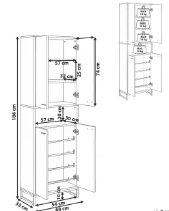 Scarpiera MATANE Bianco