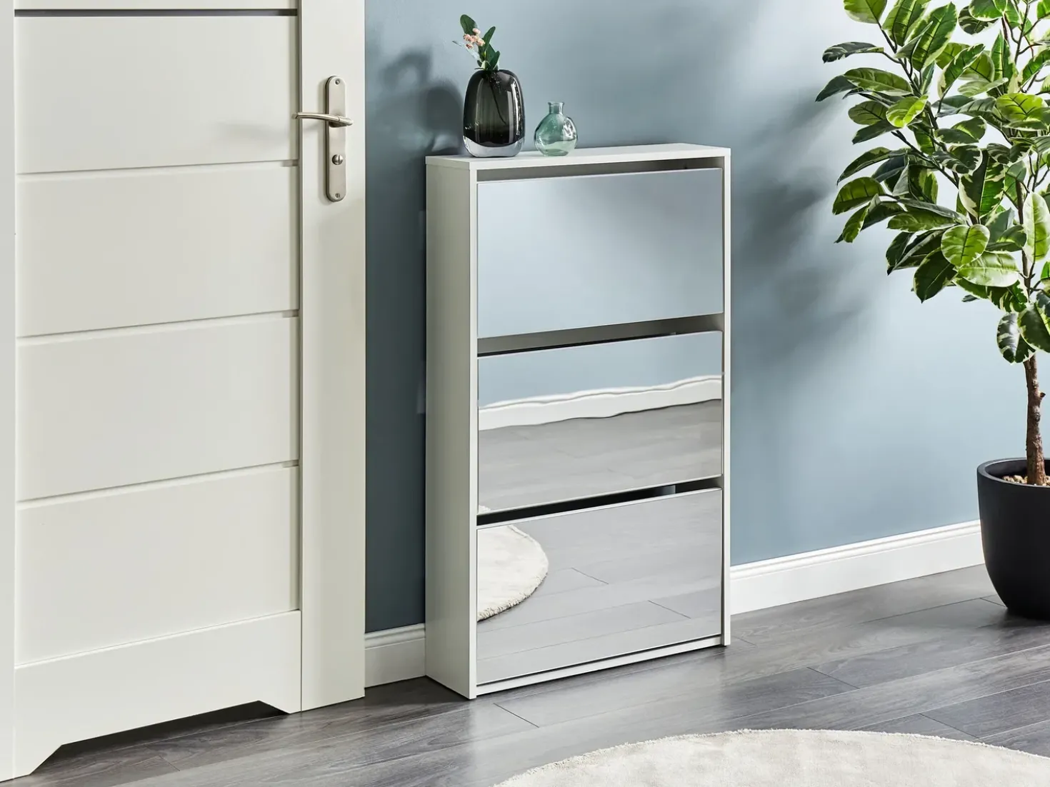 Scarpiera MIDFIELD con contenitore Bianco