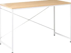 Scrivania ANDASTE Marrone chiaro/Bianco 120 cm 60 cm