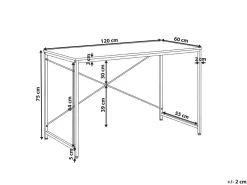 Scrivania ANDASTE Nero 120 cm 60 cm