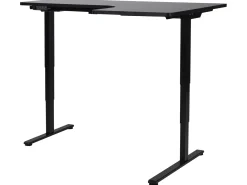 Scrivania angolare regolabile elettricamente DESTINES Nero 160 cm 109 cm Lato destro