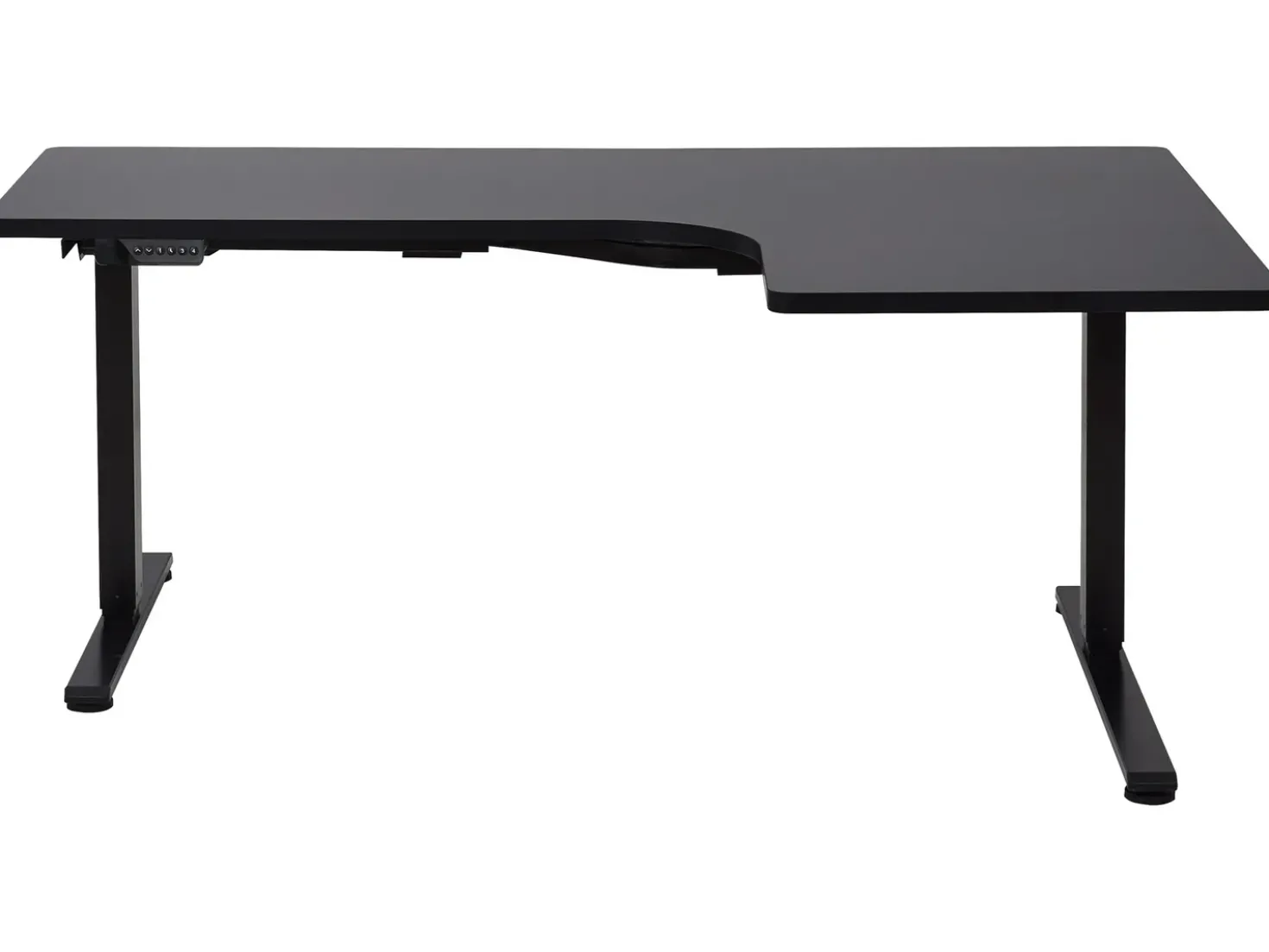 Scrivania angolare regolabile elettricamente DESTINES Nero 160 cm 109 cm Lato destro