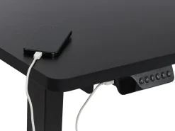 Scrivania angolare regolabile elettricamente DESTINES Nero 160 cm 109 cm Lato destro