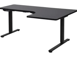 Scrivania angolare regolabile elettricamente DESTINES Nero 160 cm 109 cm Lato destro