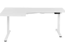 Scrivania angolare regolabile elettricamente DESTINES Bianco 160 cm 109 cm Lato Sinistro