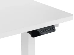 Scrivania angolare regolabile elettricamente DESTINES Bianco 160 cm 109 cm Lato Sinistro