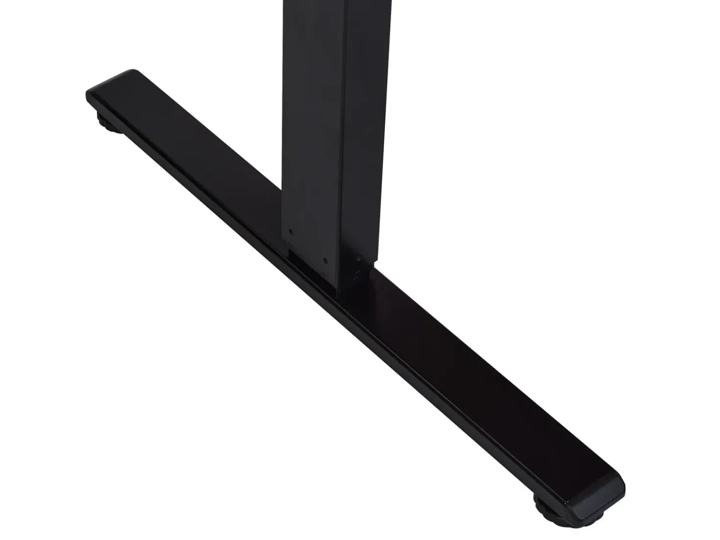 Scrivania angolare regolabile elettricamente DESTINES Bianco/Nero 160 cm 109 cm Lato destro
