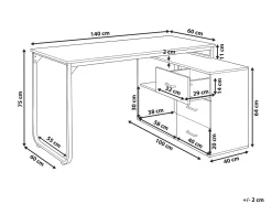 Scrivania angolare SOGNE Marrone chiaro 140 cm 100 cm