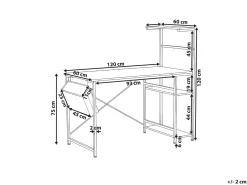 Scrivania ARAMINGO Bianco 120 cm 60 cm con contenitore