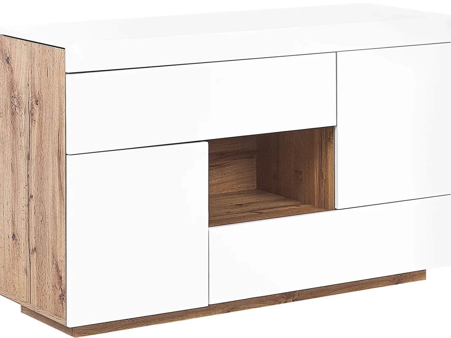 Scrivania Credenza a 2 ante GORAN Bianco