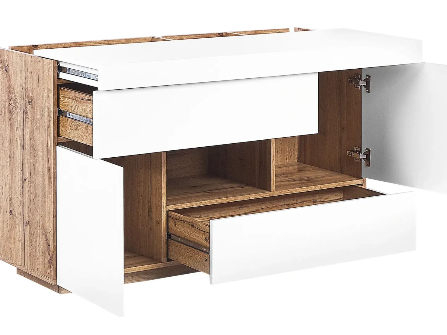 Scrivania Credenza a 2 ante GORAN Bianco
