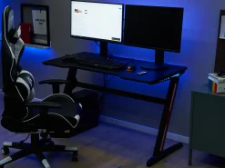 Scrivania da gaming DARFUR Nero 120 cm 60 cm LED RGB
