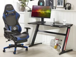 Scrivania da gaming DARFUR Nero 120 cm 60 cm LED RGB