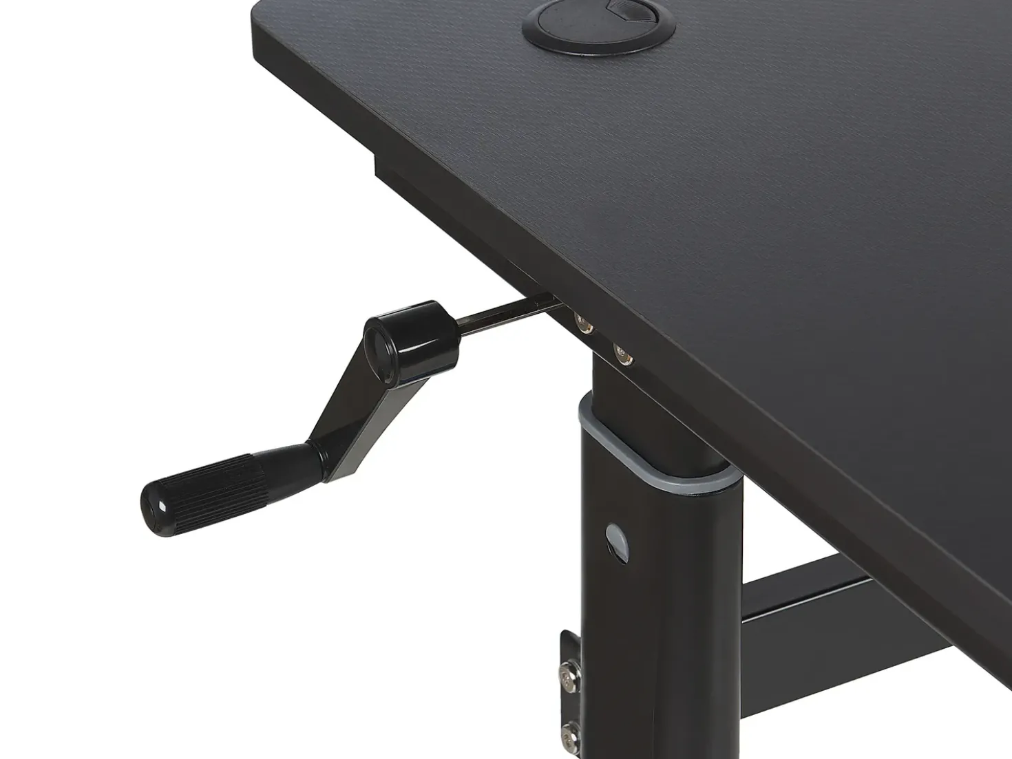 Scrivania da gaming regolabile manualmente DURBIN Nero 120 cm 60 cm LED RGB