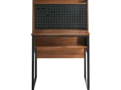Scrivania da ufficio con pannello forato BUXTON Marrone scuro 84 cm 48 cm