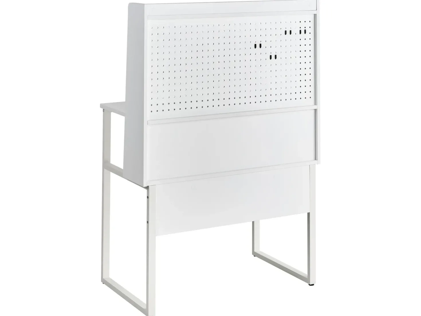 Scrivania da ufficio con pannello forato BUXTON Bianco 84 cm 48 cm