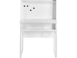 Scrivania da ufficio con pannello forato BUXTON Bianco 84 cm 48 cm