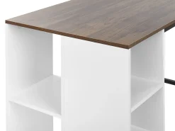 Scrivania DESE Marrone/Bianco 120 cm 60 cm