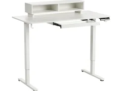 Scrivania elettrica regolabile in altezza LUCAMA Bianco 120 cm 60 cm con porta USB