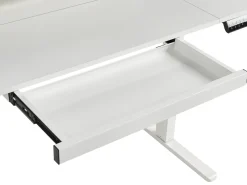 Scrivania elettrica regolabile in altezza LUCAMA Bianco 120 cm 60 cm con porta USB