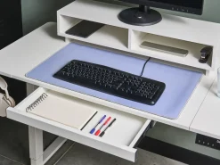 Scrivania elettrica regolabile in altezza LUCAMA Bianco 120 cm 60 cm con porta USB