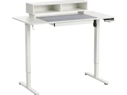 Scrivania elettrica regolabile in altezza LUCAMA Bianco 120 cm 60 cm con porta USB