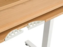 Scrivania elettrica regolabile in altezza LUCAMA Marrone chiaro/Bianco 120 cm 60 cm con porta USB