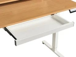 Scrivania elettrica regolabile in altezza LUCAMA Marrone chiaro/Bianco 120 cm 60 cm con porta USB