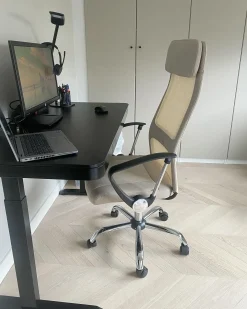 Scrivania elettrica regolabile in altezza KENLY Nero 120 cm 60 cm con porta USB