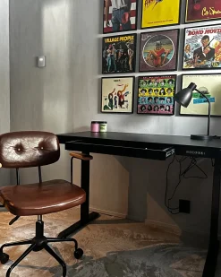 Scrivania elettrica regolabile in altezza KENLY Nero 120 cm 60 cm con porta USB