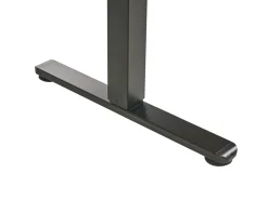 Scrivania elettrica regolabile in altezza PENLY Nero/Marrone chiaro 120 cm 60 cm con porta USB